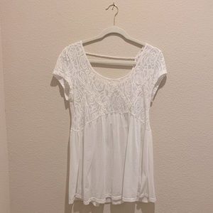 Charming Charlie short sleeve white blouse